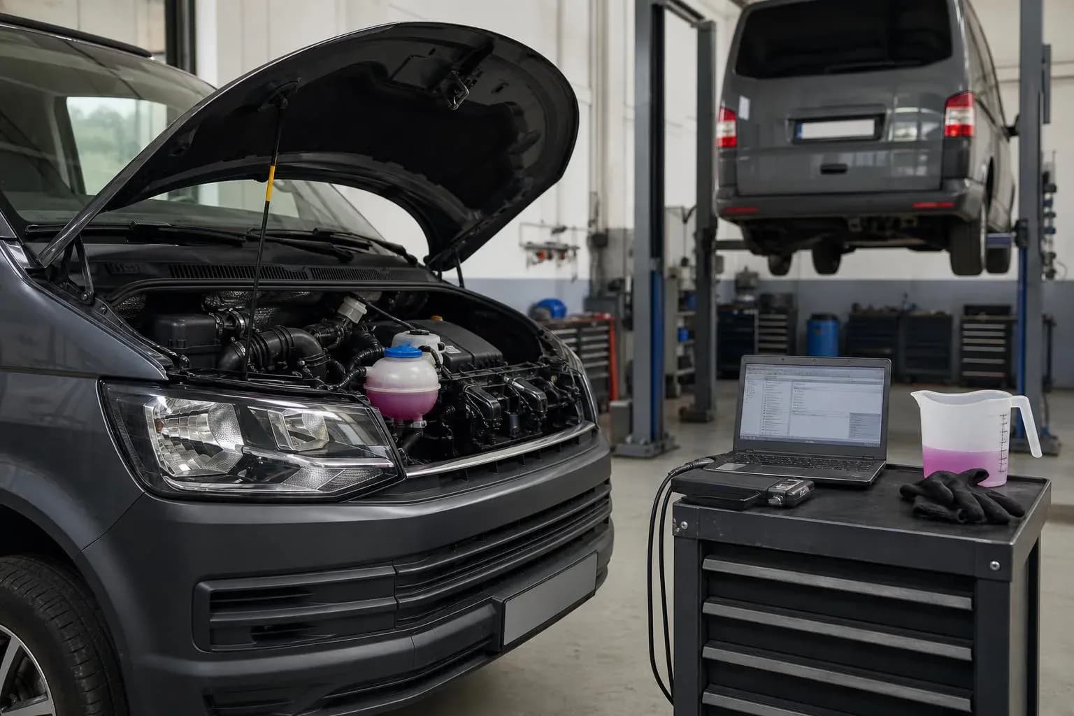 VW Transporter T6: ubywa płynu chłodniczego