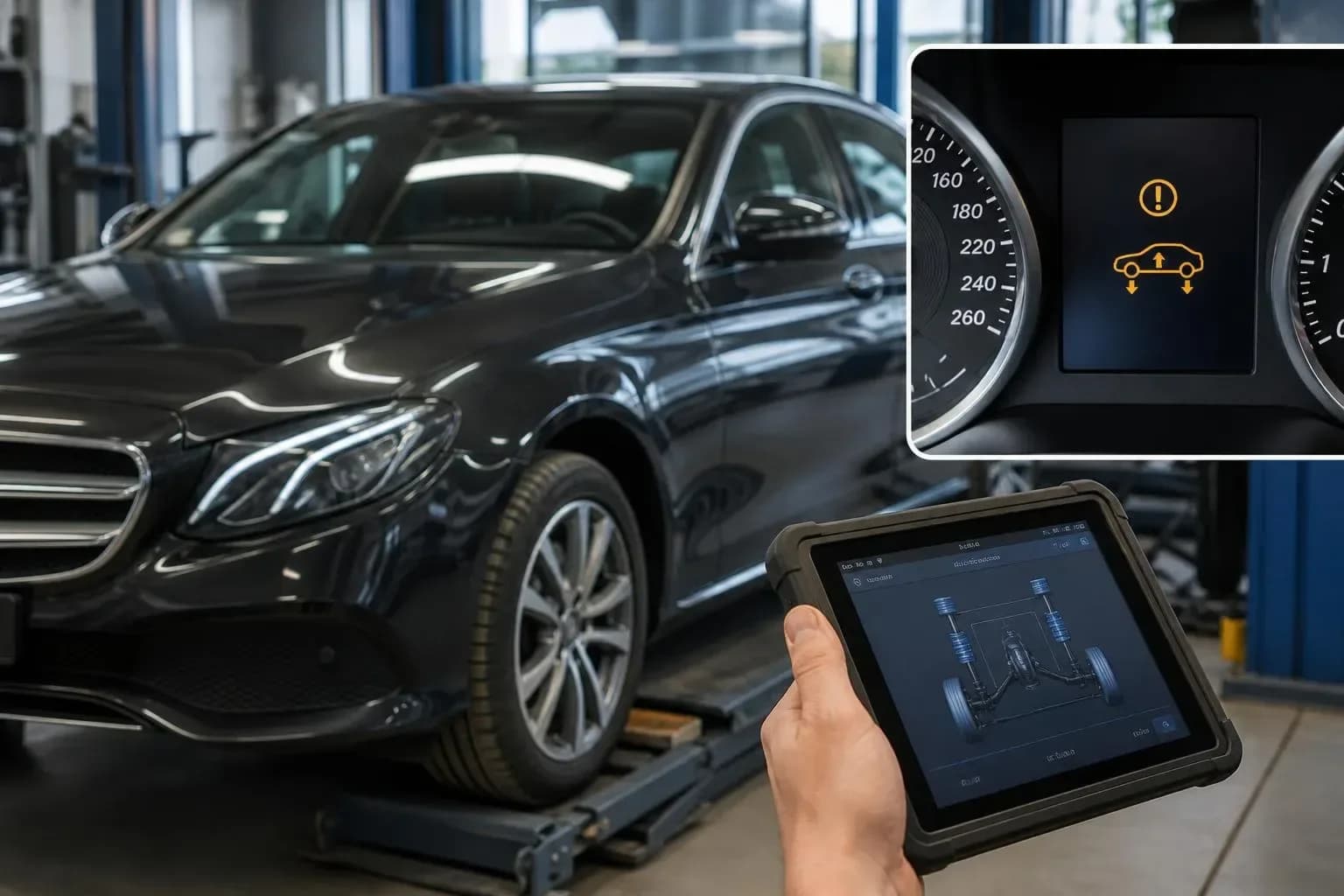 Mercedes AIRMATIC: car sags or sits unevenly