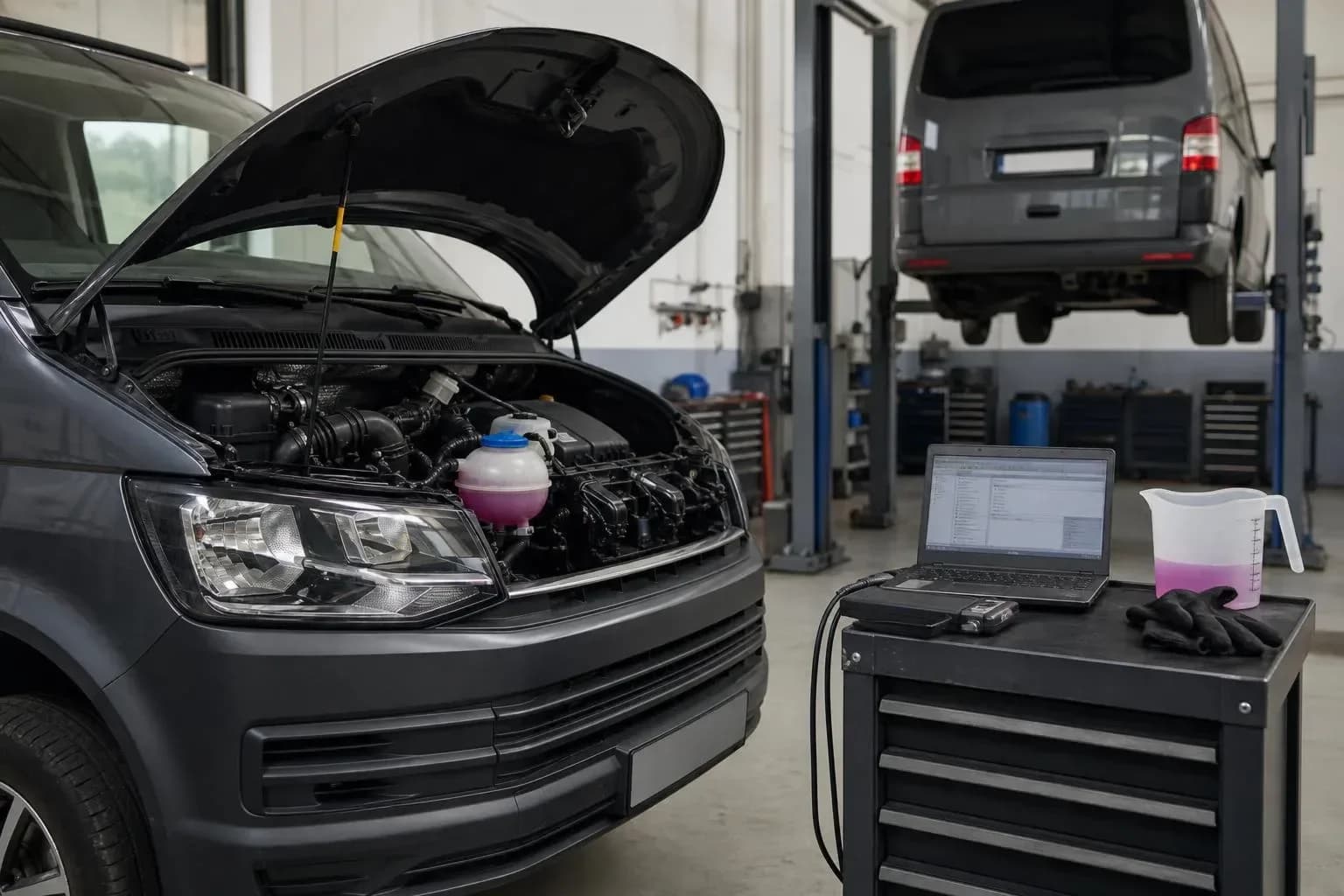 VW Transporter T6: coolant loss